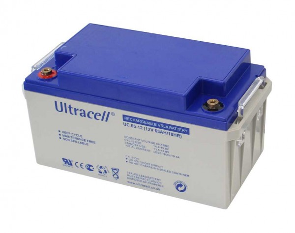 Ultracell UC65-12 12V 65Ah batterie plomb-acide AGM plomb-gel à décharge profonde