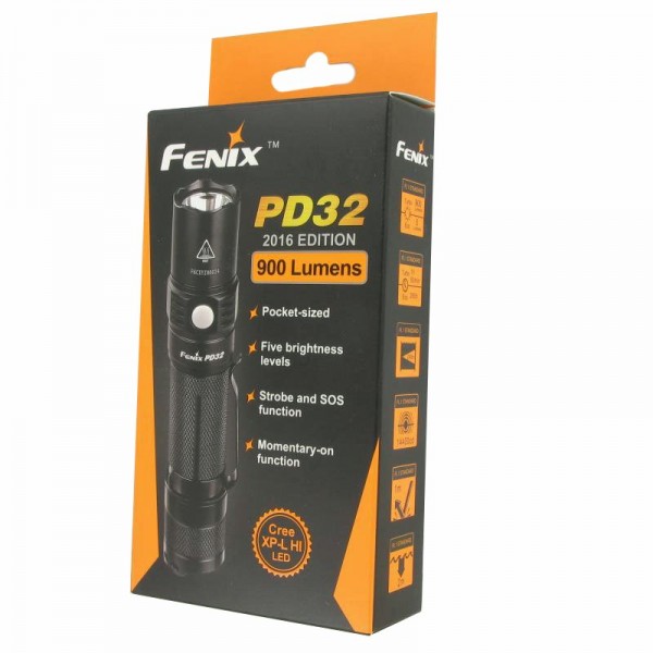 Lampe de poche à DEL Fenix PD32 2016 Cree XP-L HI d'une puissance maximale de 900 lumens, y compris une batterie de 2 600 mAh
