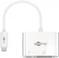 Adaptateur Goobay USB-C™ DVI, PD, blanc - ajoute une connexion DVI à un appareil USB-C™