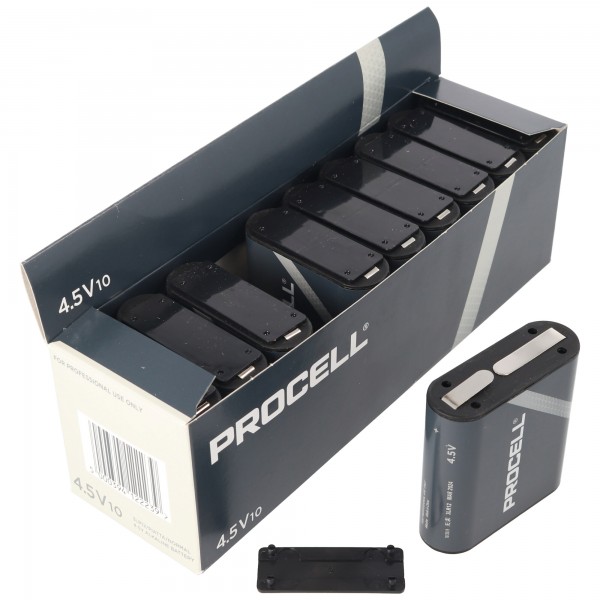 10 pièces pile plate Duracell Procell alcaline 4,5 V, 3LR12 dans une boîte