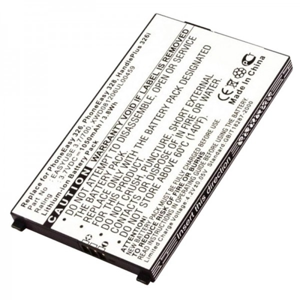 Batterie pour téléphone portable batterie Doro Primo 326i EASYUSE 3.7 / 700, XWD081206UL00459