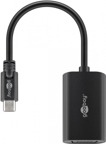 Adaptateur Goobay USB-C™ VGA, noir - Fiche USB-C™ > Prise VGA (15 broches)