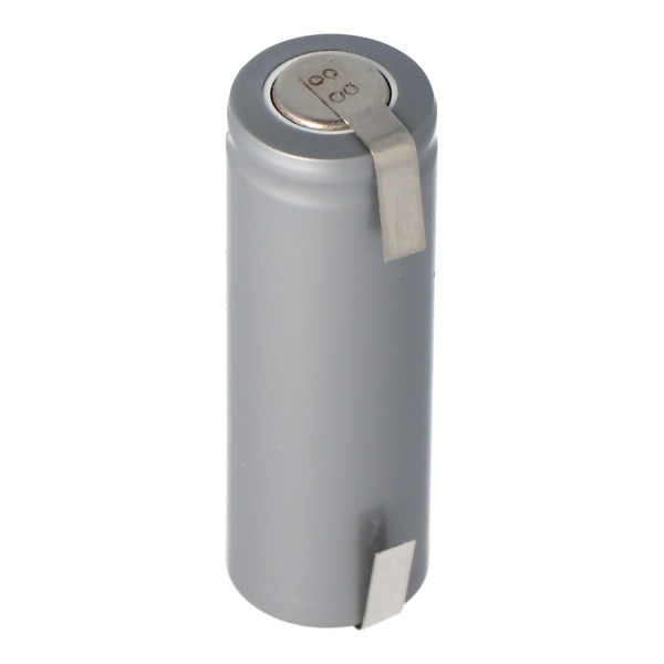 Batterie Panasonic HHR-120 pour rasoirs, cadence de rasage 1,2 Volt 1200mAh avec languette à souder en forme de U
