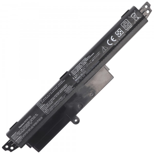 Batterie compatible pour la batterie ASUS VivoBook X200CA 0B110-00240100E, 1566-6868, A31LM9H, A31LMH2, 2600mAh