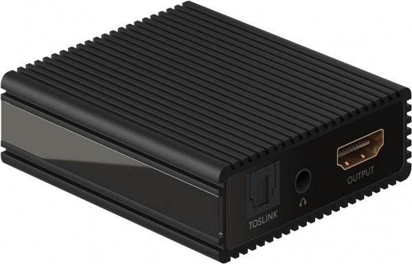 Goobay HDMI™ Audio Extractor 4K @ 60 Hz - extrait les signaux audio d'un appareil source HDMI™ et les transmet à un terminal
