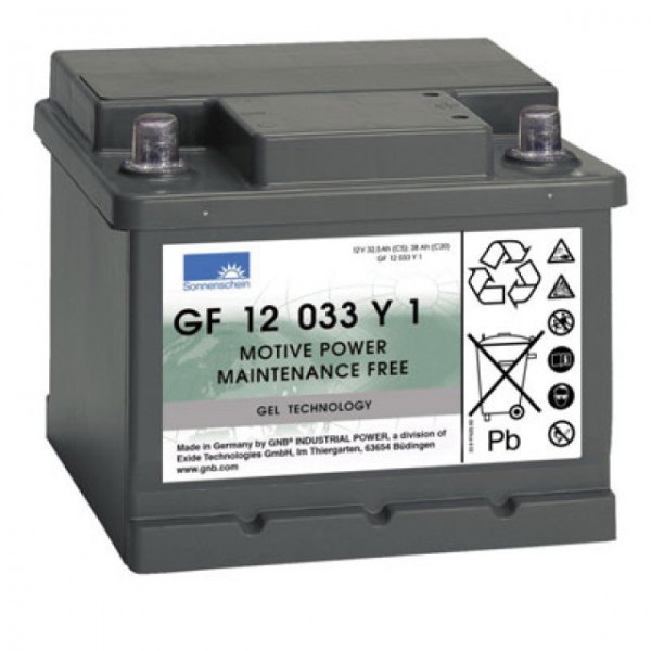 Batterie au plomb Exide Dryfit GF12033Y1 avec A-Pol 12V, 32500mAh