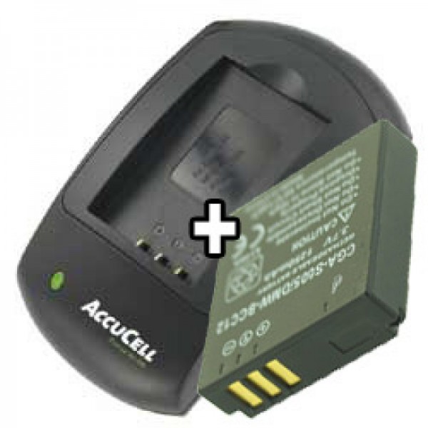 Kit de charge et batterie AccuCell adaptable sur Panasonic CGA-S005