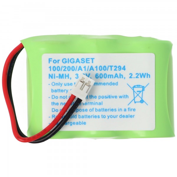 Battery for Siemens Gigaset A100 / 2/3AA-3 NiMH 600mAh pour Electro