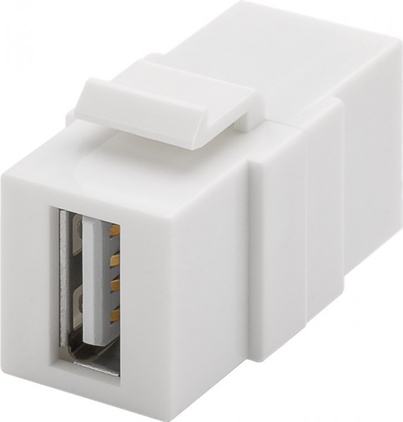 Goobay Keystone Module USB - largeur 17,2 mm, 2x prise USB 2.0 (type A)