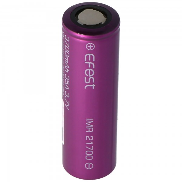 Efest IMR21700 - Batterie Li-ion 3700mAh, 3,6V - 3,7V min. 3630mAh puissance de sortie maximale de 30A (3700mAh) (Flat Top)