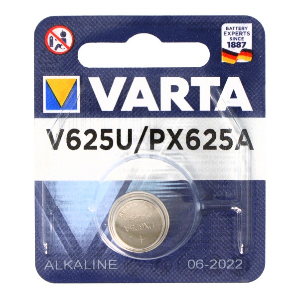 Pile bouton alcaline Varta V625U, PX625, LR9, EPX625, RM625