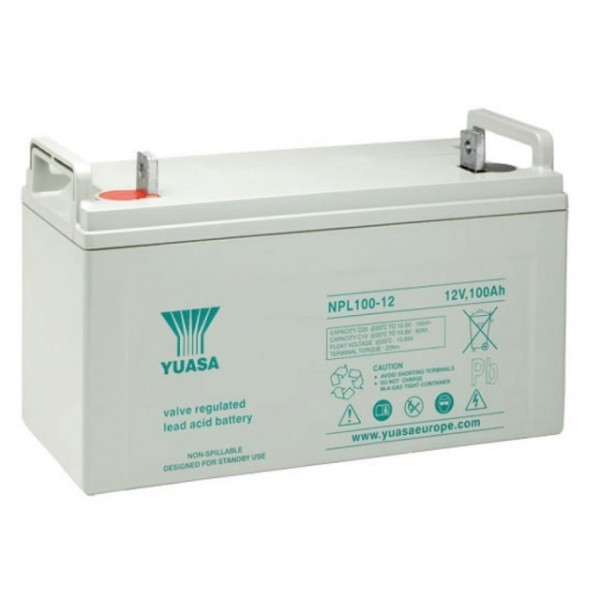 Yuasa NPL100-12 batterie au plomb avec connexion à vis M10 12V, 100000mAh