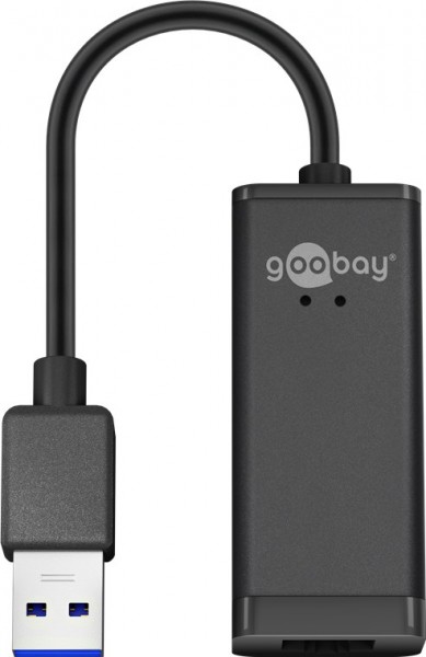 Convertisseur de réseau Goobay USB 3.0 Gigabit Ethernet - pour connecter un PC/MAC avec port USB à un réseau Ethernet