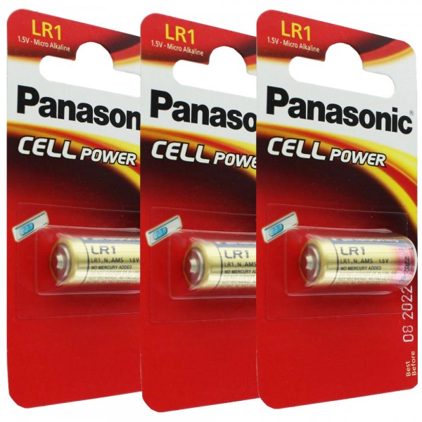 Panasonic PowerMax3 LR1, taille N pour femme, paquet de 3