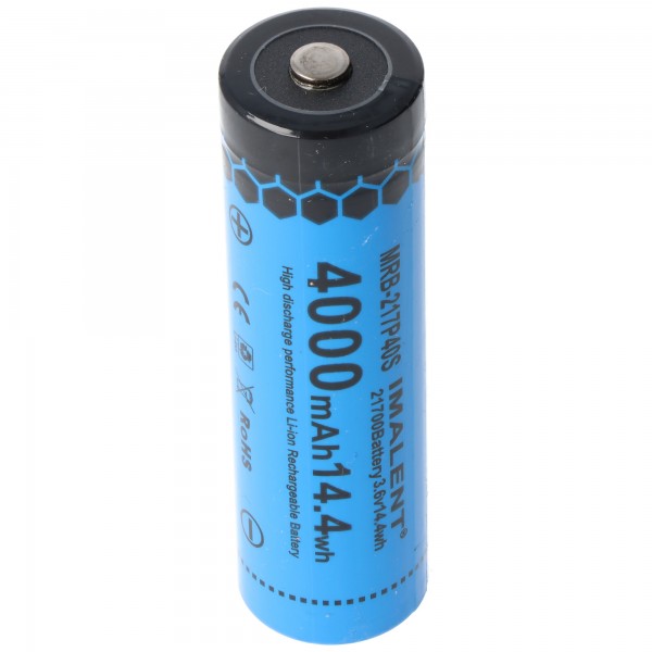 Batterie lithium-ion Imalent 21700 de 4000 mAh, 30 A, MRB-217P40S, spécialement conçue pour les besoins de puissance très élevés des nouveaux modèles Imalent