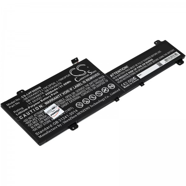 Batterie pour ordinateur portable Lenovo IdeaPad Flex 5-14ITL05 82HS008BAU, Flex 5-14ARE05 81X2007HAU, type L19M3PD6 - 11,55 V - 4500 mAh