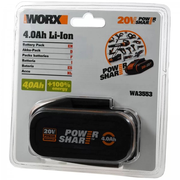 Batterie WORX WA3553 20V 4,0Ah Li-Ion