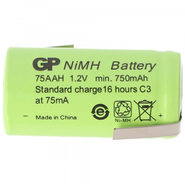 Batterie 2 / 3AA NiMH avec cosse à souder forme Z 650mAh