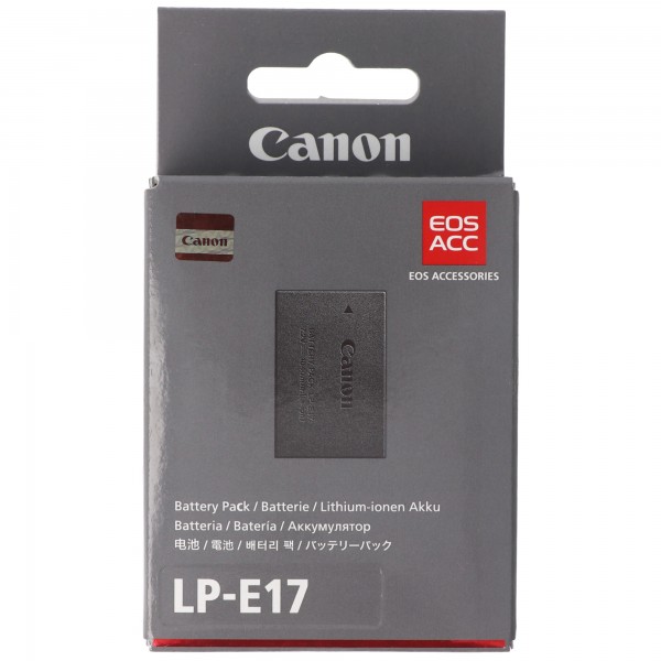 Canon LP-E17 batterie originale correspond à Canon EOS M3, EOS 760D