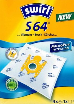 Sac pour aspirateur Swirl S64 (S66) MicroPor pour aspirateurs Siemens, Bosch et Kärcher