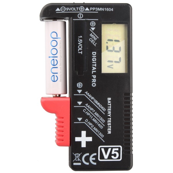 La batterie rechargeable LCD et testeur de batterie pour vos batteries et batteries rechargeables AAA, AA, C, D et 9V