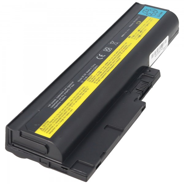 Batterie pour IBM / Lenovo ThinkPad R60, T60, Li-ion, 10.8V, 5200mAh, 56.2Wh, noire