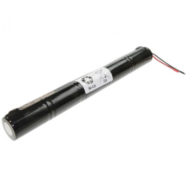 Batterie éclairage de secours L1x5 Saft VNT D avec câble 10cm avec fil ouvert 6V, 4000mAh