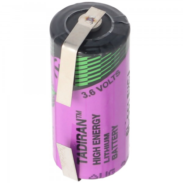 Tadiran SL-561 batterie au lithium 3,6V 2/3 AA avec cosse à souder en forme de U