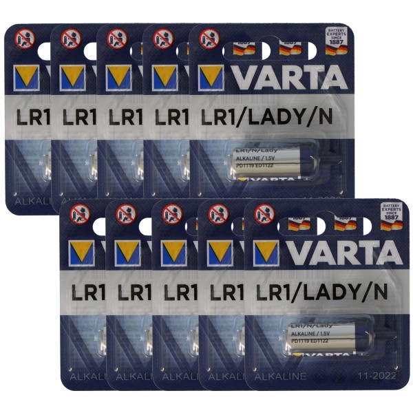 Varta 4001 High Energy LR1 / 522 / N / AM5 Paquet de 10