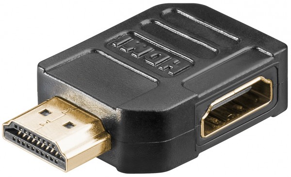 Adaptateur Goobay HDMI™, plaqué or - prise HDMI™ (type A) > fiche HDMI™ (type A) 270°