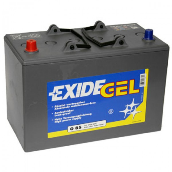 Exide Equipment Gel ES 950 (G85) Batterie au plomb avec A-Pol 12V, 85000mAh, 12 Volt, Sonnenschein, Batterie au plomb Gel AGM, Batteries