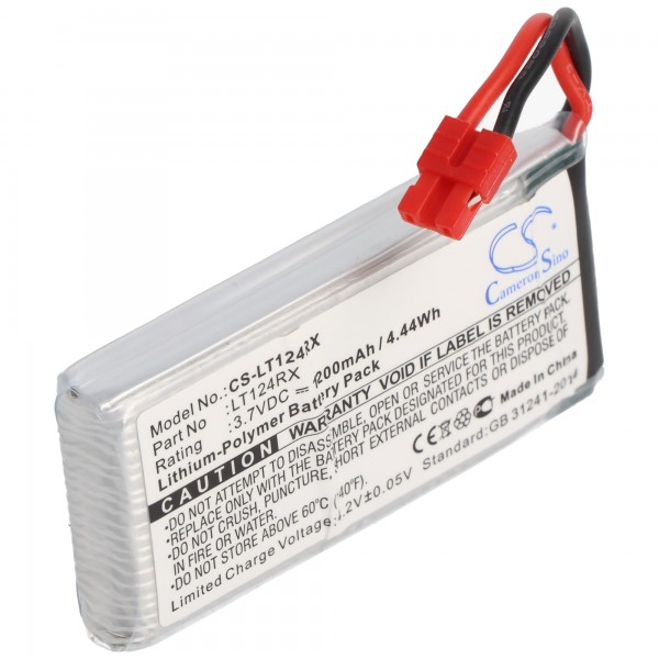 Batterie Li-polymère - 1200mAh (3.7V) - pour modélisme tel que Syma X5HC