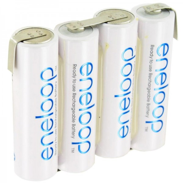 Eneloop 4.8 Volt Pack de batteries côte à côte F1x4 avec jusqu'à 2000mAh