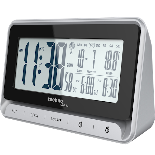 WT 290 - Réveil numérique avec affichage de la date, du jour de la semaine et de l'heure de l'alarme