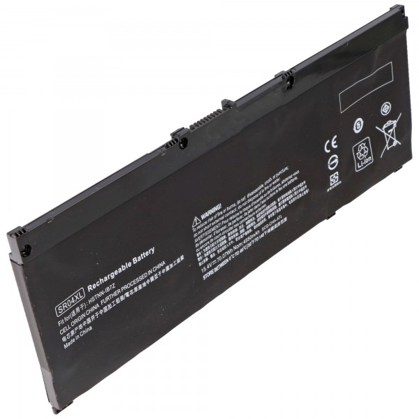 Batterie adaptée pour HP Pavilion 15-CB, Li-Polymer, 15.4V, 4550mAh, 70Wh
