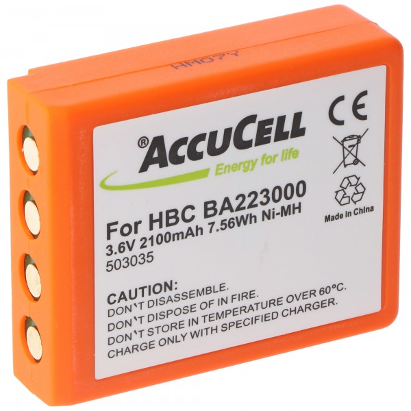 HBC BA223000 batterie compatible avec le contrôle de grue HBC de AccuCell
