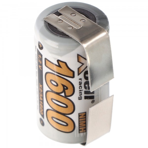 Batterie NiMH rechargeable 2 / 3A 1600mAh Batterie NiMH rechargeable avec cosse à souder en forme de U
