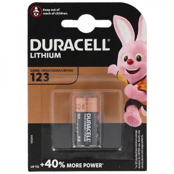 Duracell CR123A Photobatterie CR123 A jusqu'à 1400mAh