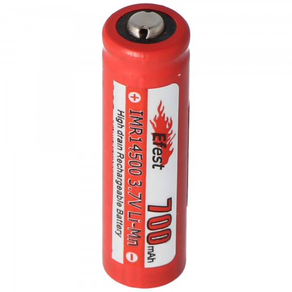 Batterie Efest IMR 14500 V2 - Li-Ion 700mAh 3,7V (avec pôle positif sur-élevé)