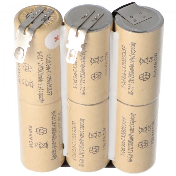 Batterie NiMH pour Gardena ACCU 6 pour cisailles à arbustes ST 6, 2000mAh NiMH