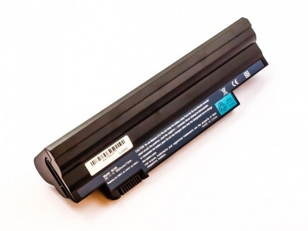 Batterie pour ACER Aspire One D255, 522, 722, Li-ion, 11.1V, 6600mAh, 73.3Wh, noir