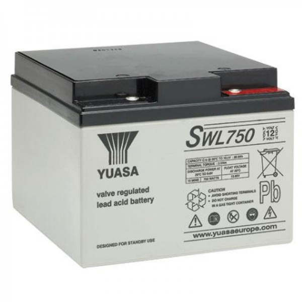 Batterie Yuasa SWL750 12V 25Ah au plomb Capacité de la batterie VRLA haut débit de Yuasa à taux de 20 heures Ah: 25