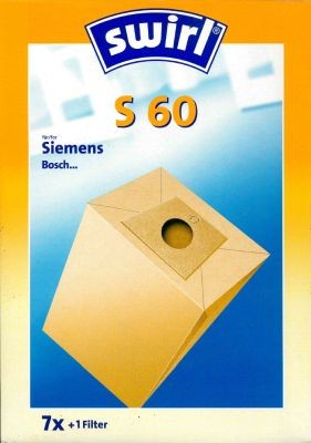Sac d'aspirateur Swirl S60 Classic en papier spécial pour aspirateurs Siemens et Bosch