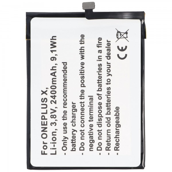 Batterie compatible pour la batterie ONEPLUS X E1000, X OPPO A30, A30 Dual SIM TD-LTE, BLP607
