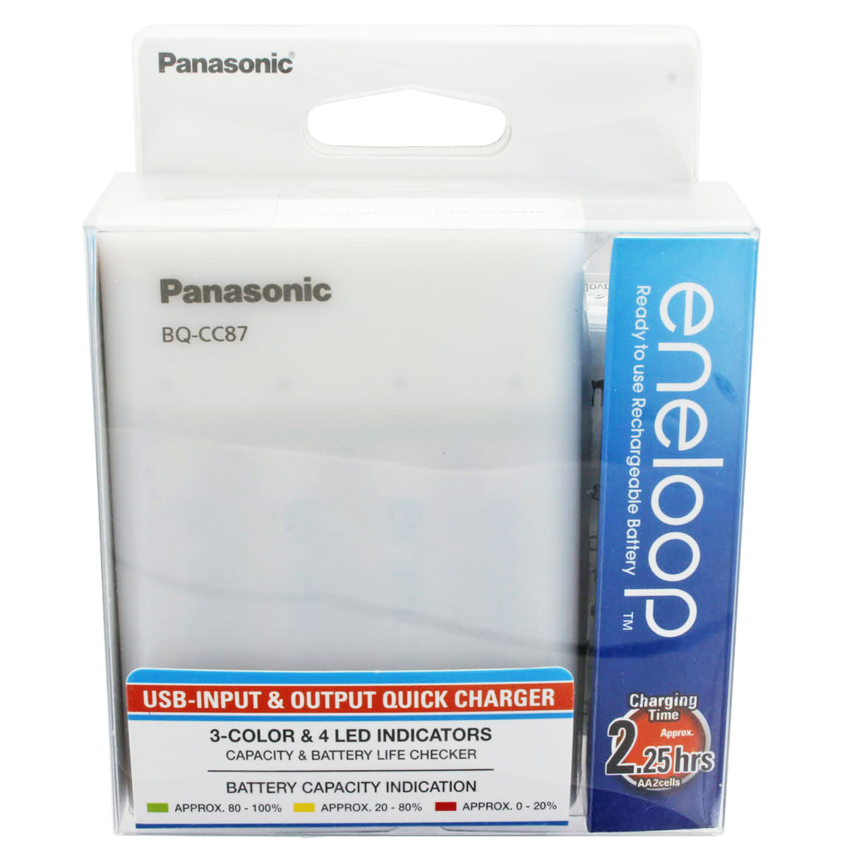 Panasonic eneloop Chargeur Rapide USB Chargeur Rapide USB avec 4X eneloop AA 