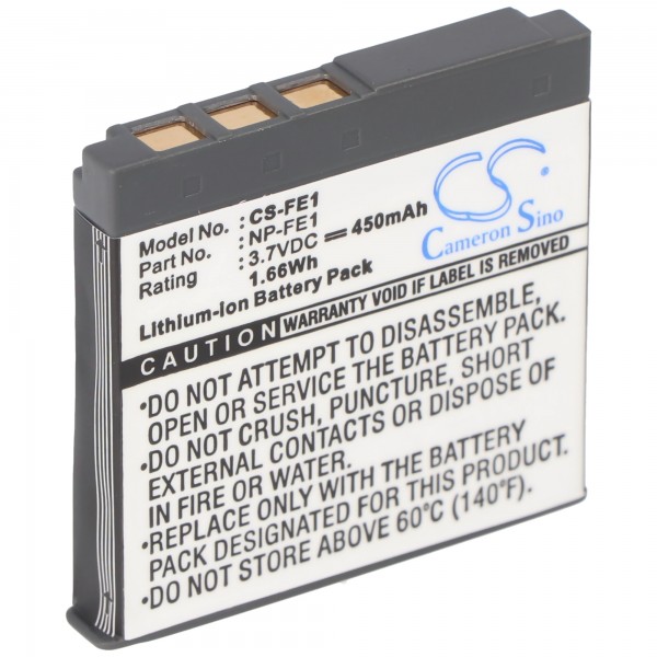 Batterie AccuCell pour Sony NP-FE1, CyberShot DSC-T7