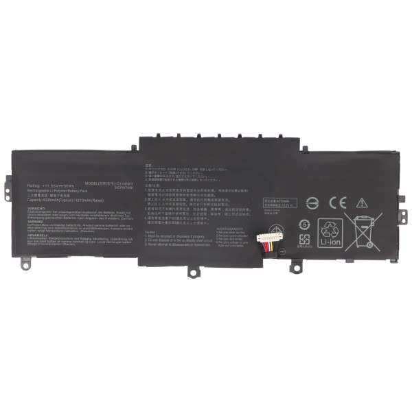 Batterie pour ASUS ZenBook 14 UX433FA-A5045R, Li-Polymer, 11.55V, 4330mAh, 50Wh