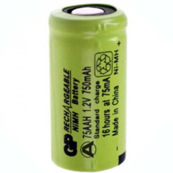 GP Battery GP75AAH Batterie NiMH 2 / 3AA sans étiquette de soudure