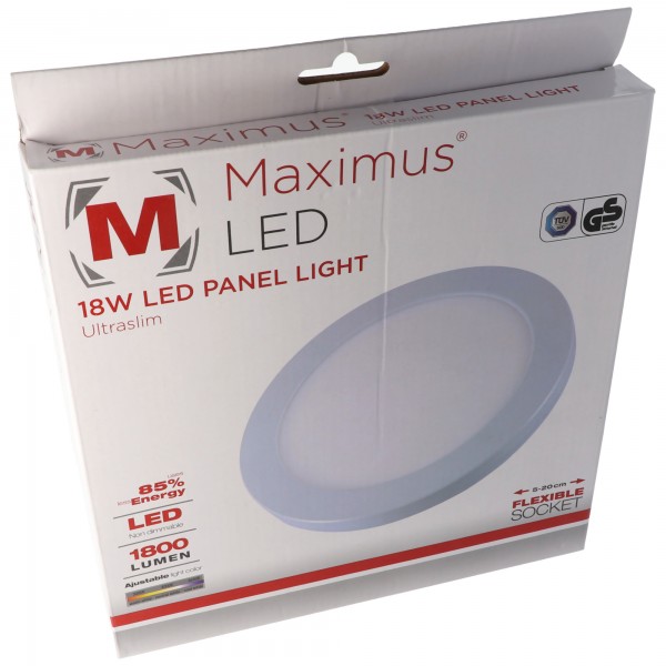 Plafonnier 18W, le panneau lumineux LED ultra-lumineux avec une base flexible jusqu'à 1800 lumens 225 x 20 mm