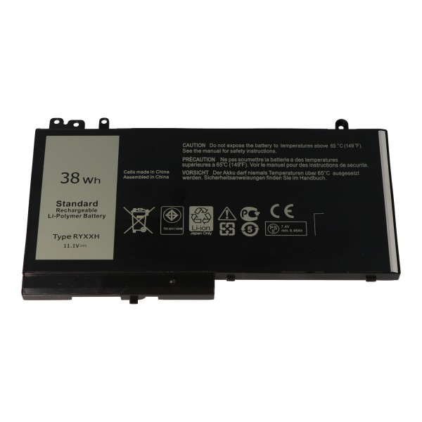 Batterie pour Dell Latitude 12 E5250, Li-Polymer, 11.1V, 3420mAh, 38.0Wh, intégrée
